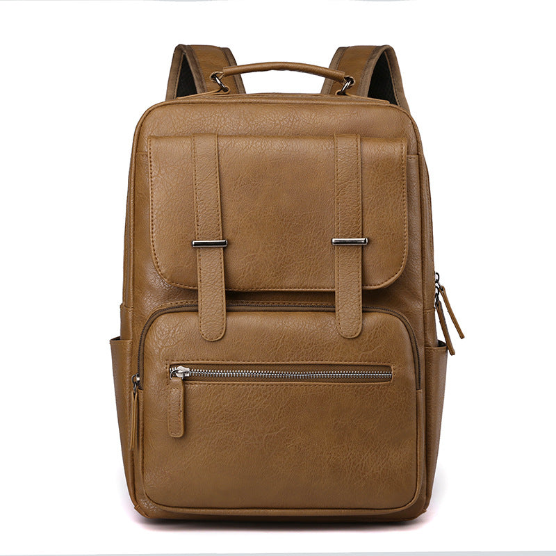 Leder Laptop Rucksack Karnz