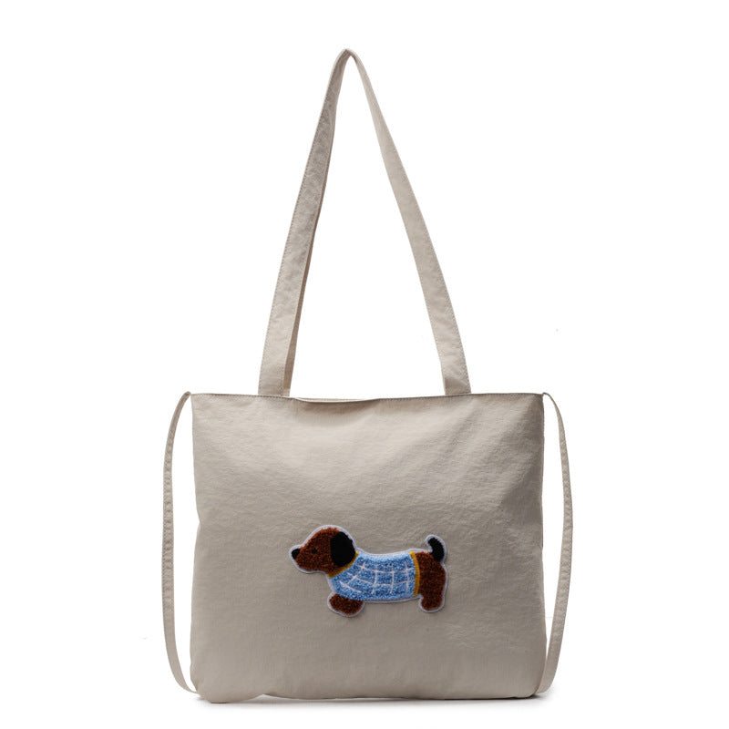 Niedliche Cartoon-Hund-Themen-Leinen-Tasche