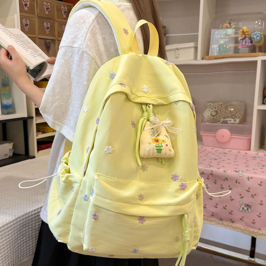 Bestickter Blumenmuster-Rucksack Karnz