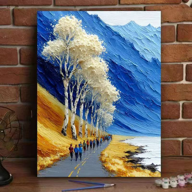 Texturiertes Landschafts-Kunstdruck Karnz