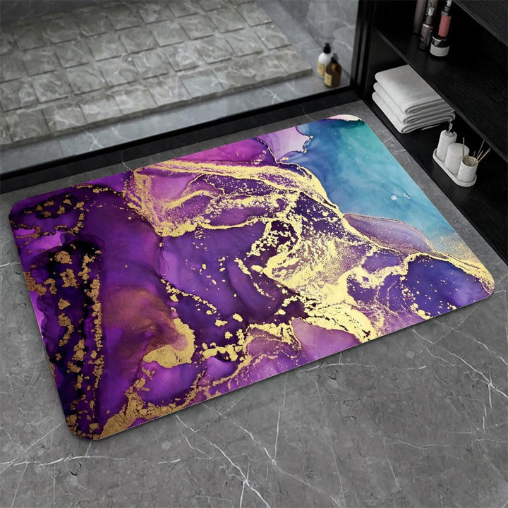 Künstlerisches abstraktes Marmor Design Badematte