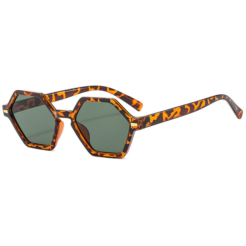 Damen hexagonale Sonnenbrille mit modischem Design und UV-Schutz Karnz