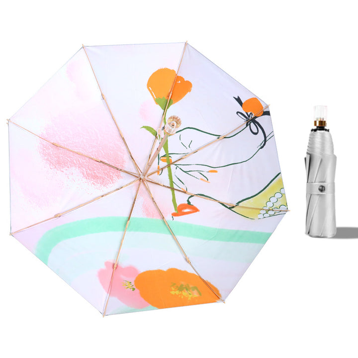 Damen Regenschirm mit einzigartigem floralen Design Karnz
