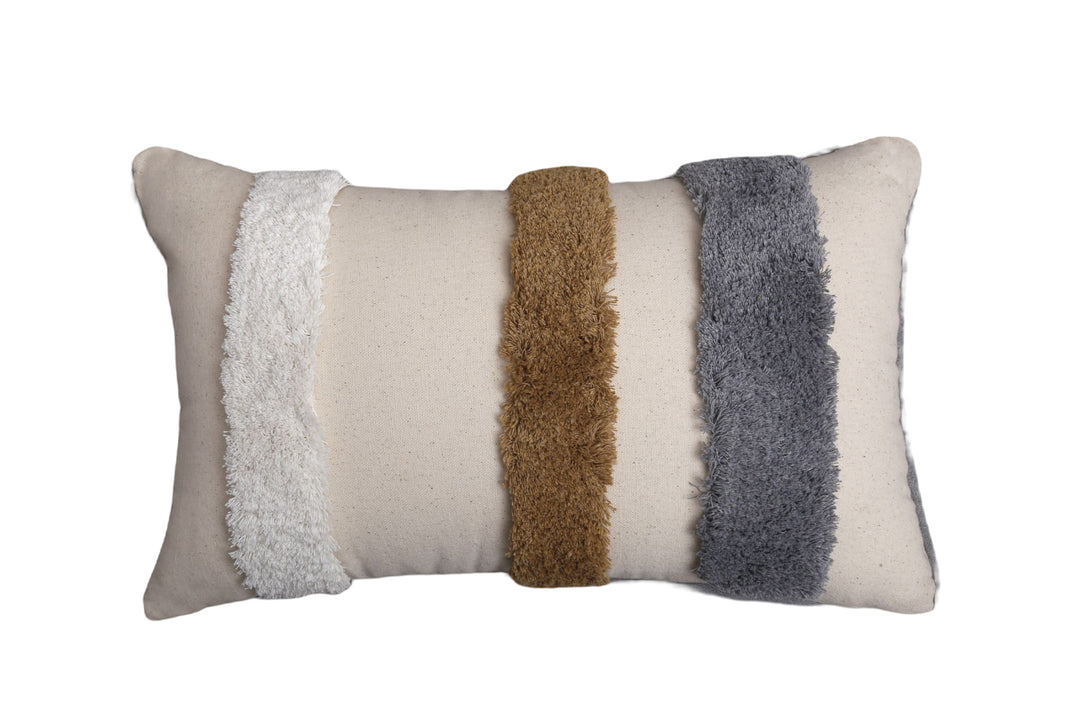 Flauschige Textur Streifen Kissen