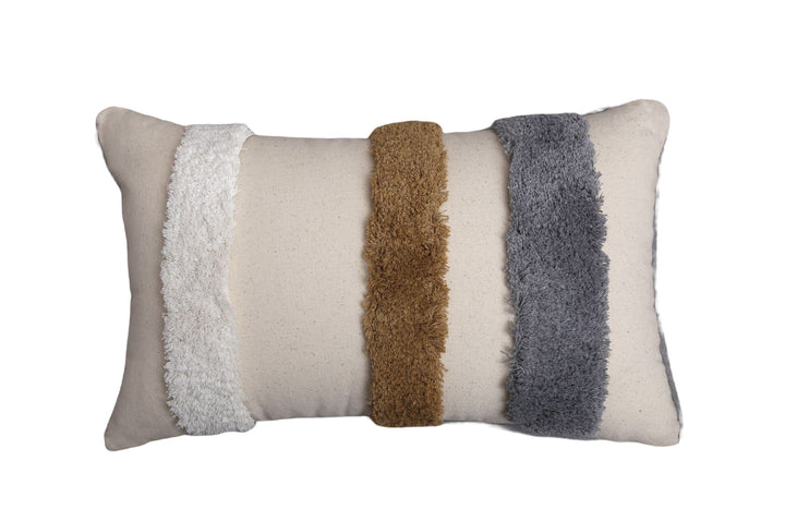 Flauschige Textur Streifen Kissen