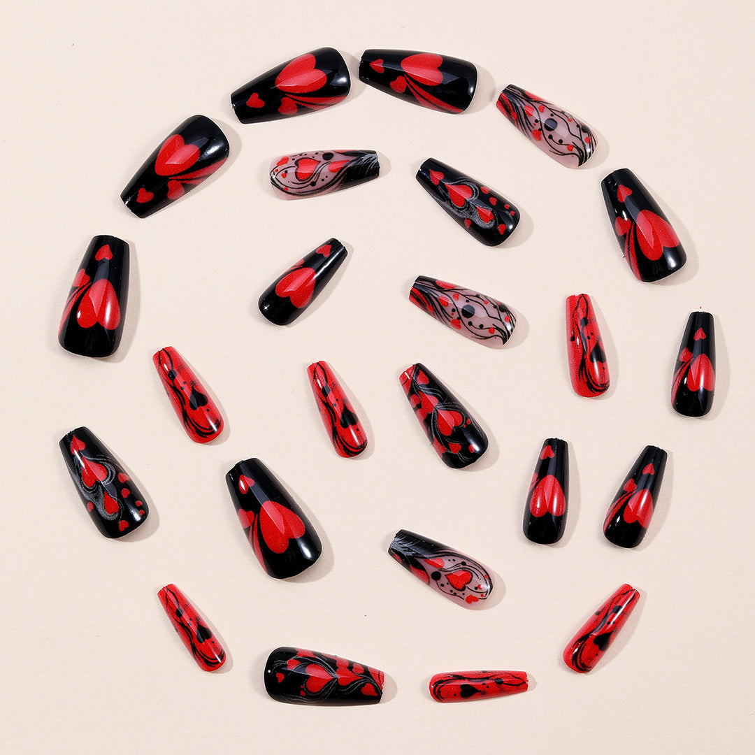 Herz-Muster 3D Nagelkunst Verlängerungen Karnz