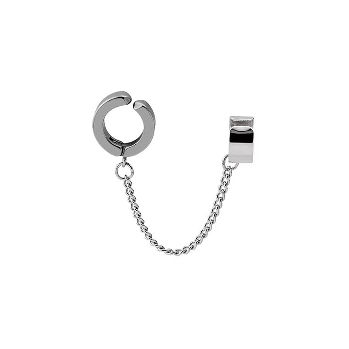Stylische Silber Kettenlink Ohr Cuff Karnz