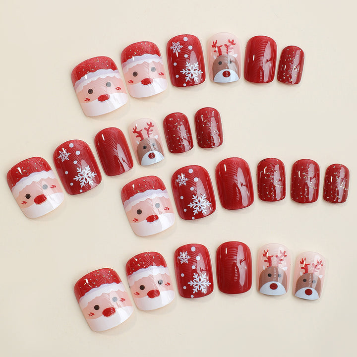 Festliches Kunstnagelset mit Weihnachtsmotiven Karnz