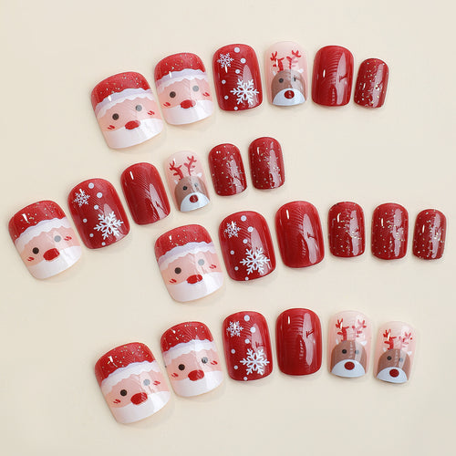 Festliches Kunstnagelset mit Weihnachtsmotiven Karnz