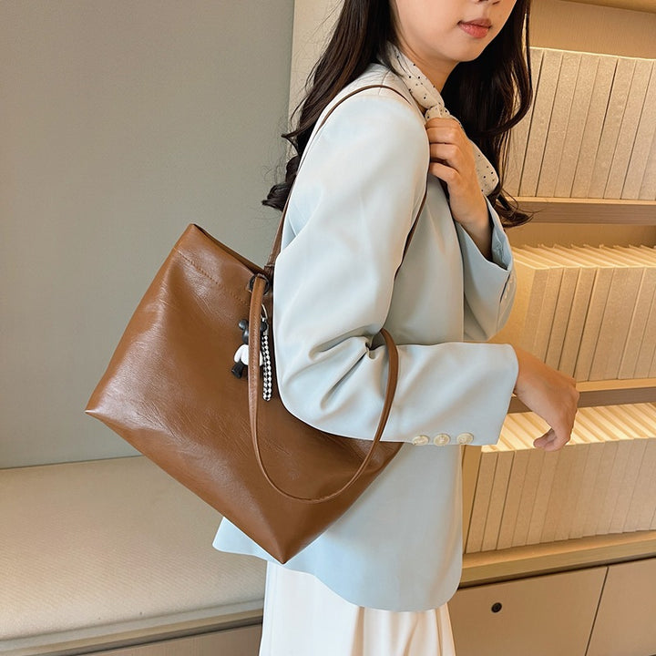 Chic Faux Leather Tote Bag Karnz