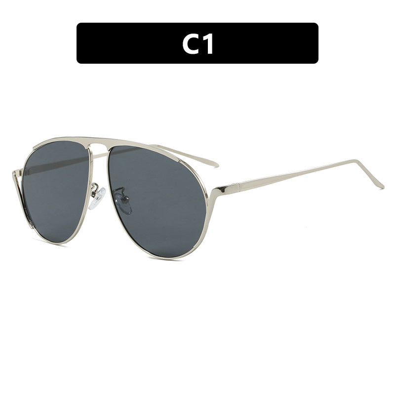 Damen modische Piloten-Sonnenbrille mit polarisierten Gläsern und elegantem Metallrahmen Karnz