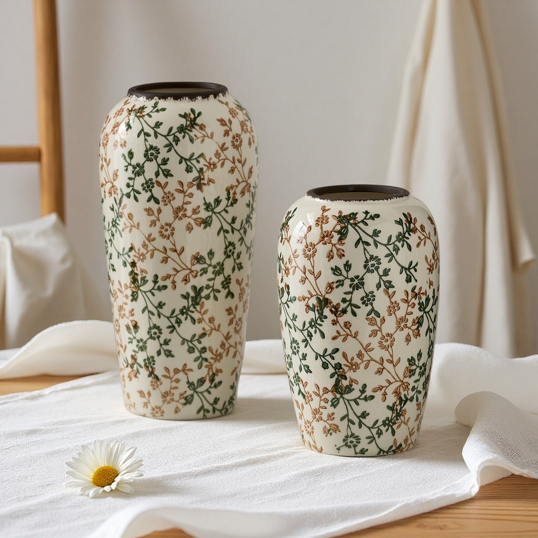 Florale Keramikvase Karnz