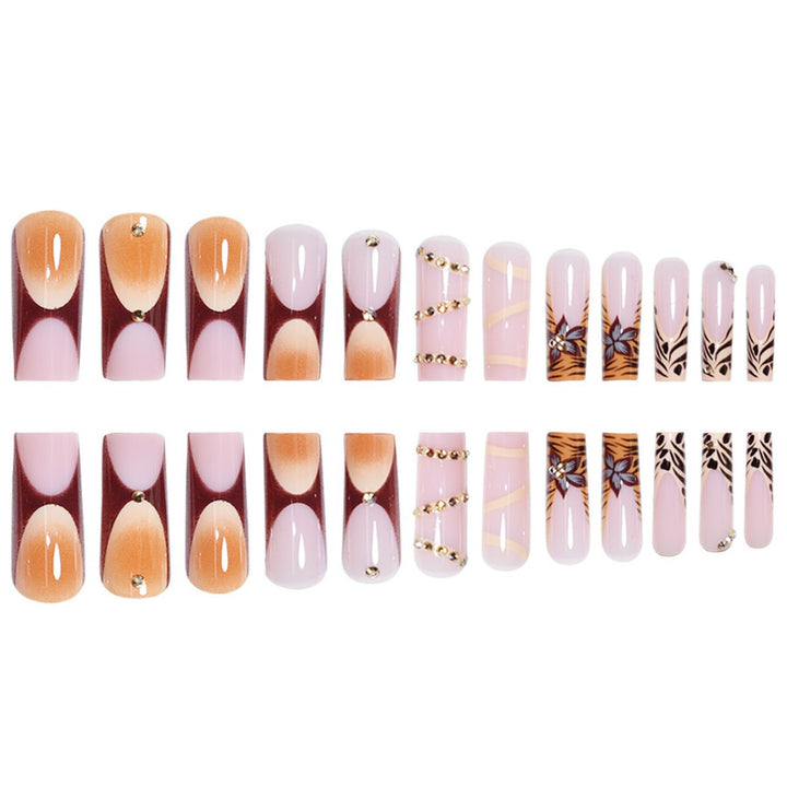 Elegantes Acryl Press-On Nagelkunst-Set Karnz