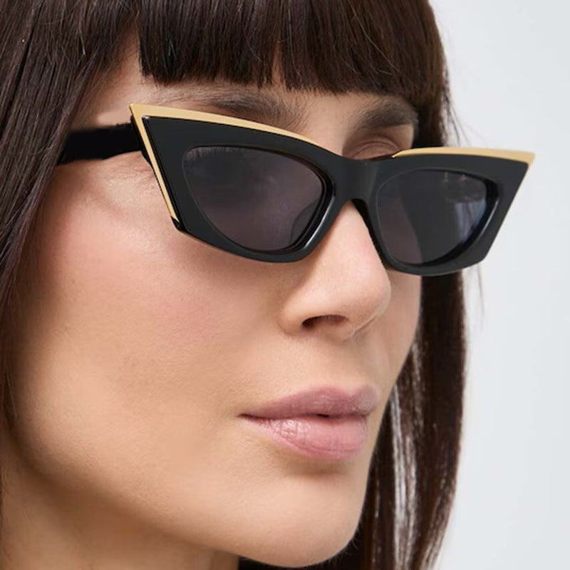 Damen extravagante Cat-Eye Sonnenbrille Karnz