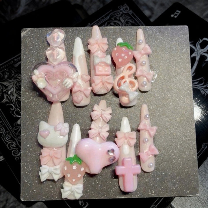 3D Dekorative Druck-Nägel Kunst Set