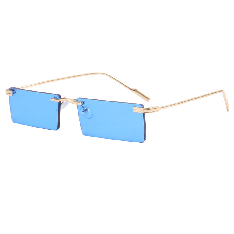 Damen Modische Rechteck-Sonnenbrille mit elegantem Metallrahmen Karnz