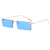Damen Modische Rechteck-Sonnenbrille mit elegantem Metallrahmen Karnz