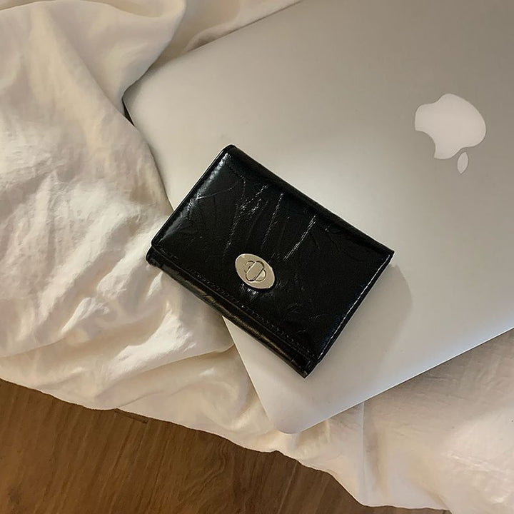Elegante Strukturierte Leder Geldbörse Karnz