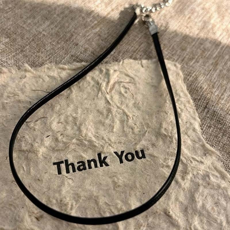 Verstellbare Leder Choker-Halskette Karnz