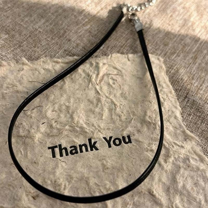 Verstellbare Leder Choker-Halskette Karnz