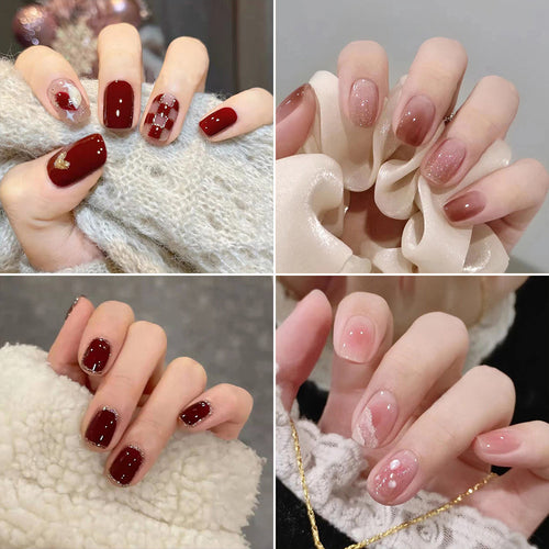 Hochglänzende Kunstnägel mit Rosé-Effekt Karnz
