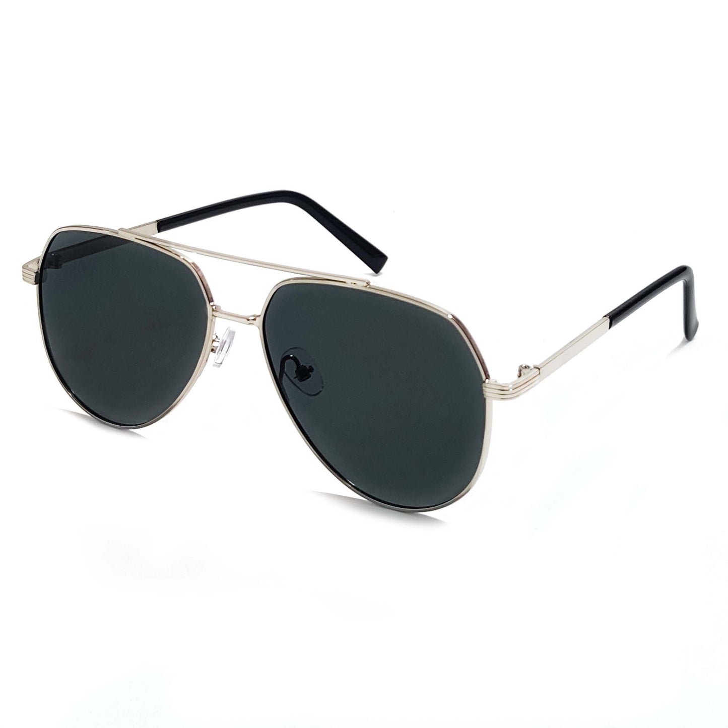 Herren modische Pilotensonnenbrille mit kontrastierenden Gläsern Karnz