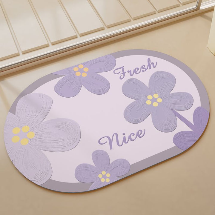 Charmante Blumen Willkommensmatte Karnz