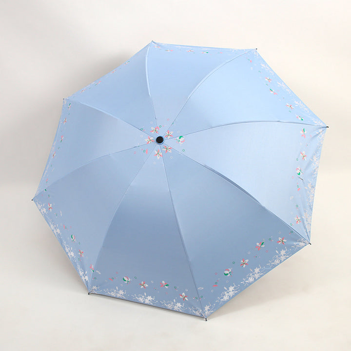 Damen Faltbarer Regenschirm mit floralen Mustern Karnz