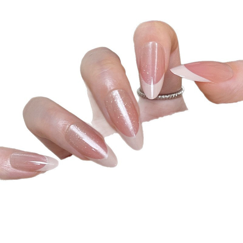 Elegante Stiletto Press-On Nägel mit Glitzer-Spitzen-Finish Karnz