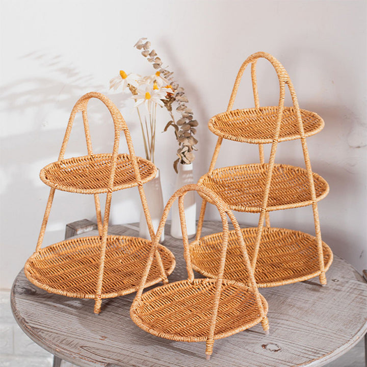 Handgefertigter Rattan Aufbewahrungskorb Karnz
