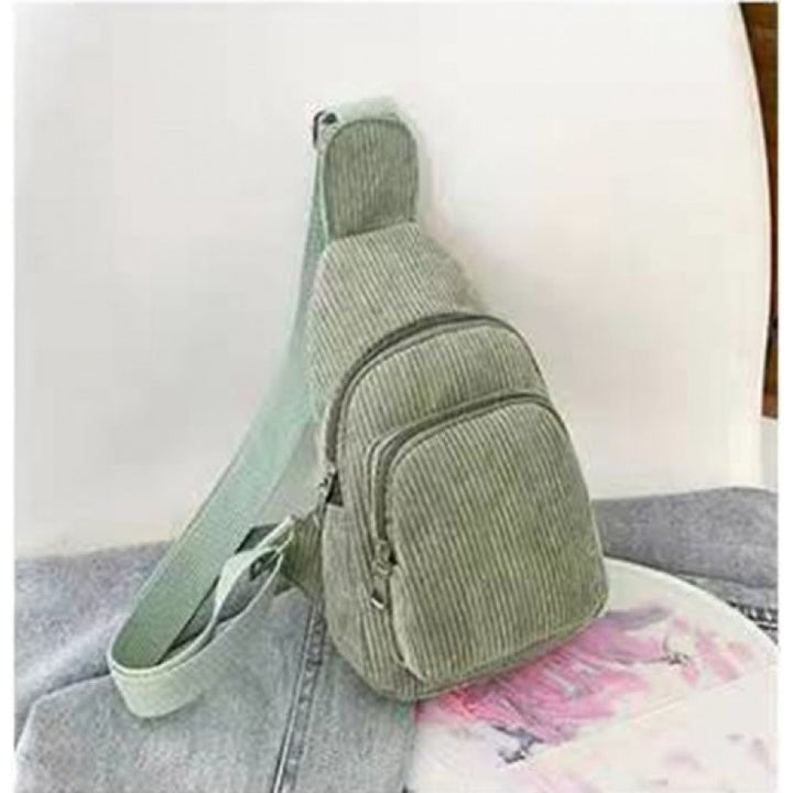 WoMulti-Fächige Corduroy Sling Bag Karnz
