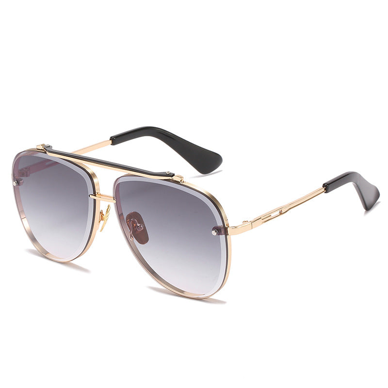 Damen Oversized Piloten-Sonnenbrille mit verstellbaren Nasenpolstern und hochwertigem Metallrahmen Karnz