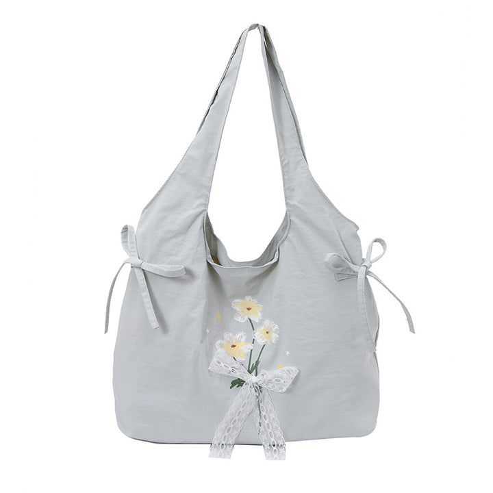 Blumenbestickte Schulter-Tote-Bag