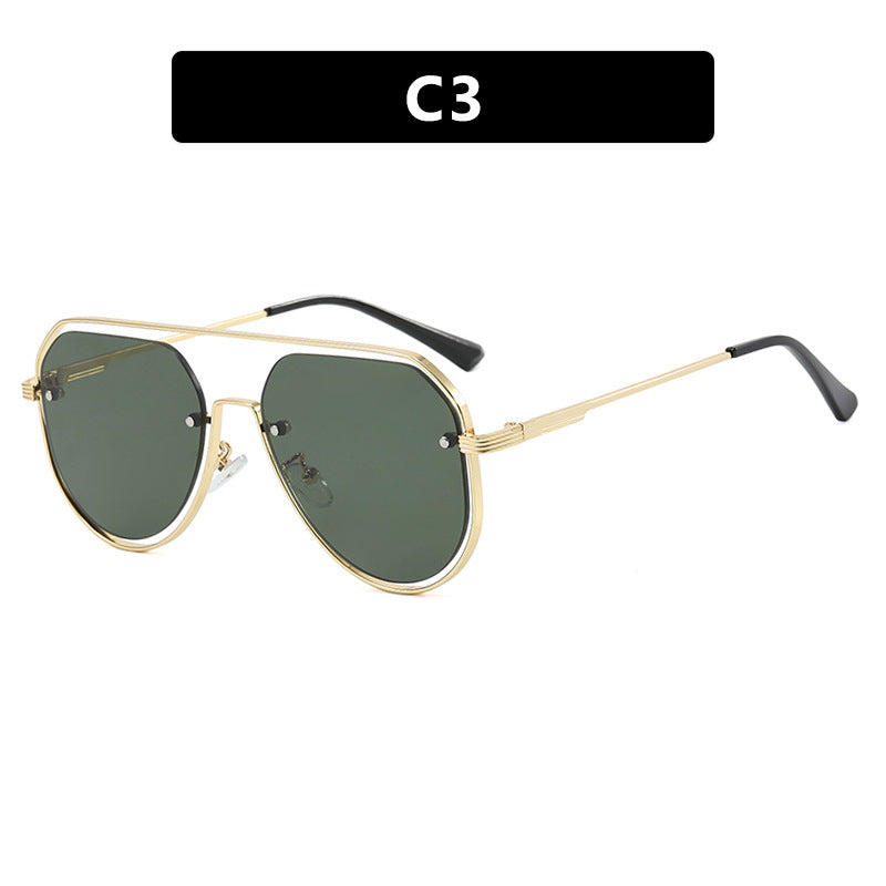 Damen stylische Piloten-Sonnenbrille mit innovativem Design und UV-Schutz Karnz