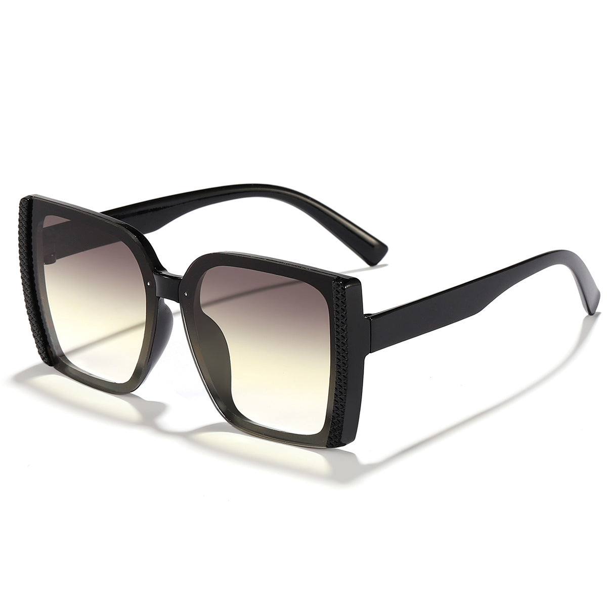 Damen Mode-Sonnenbrille im modernen Leopardenmuster mit Glamour-Elementen Karnz
