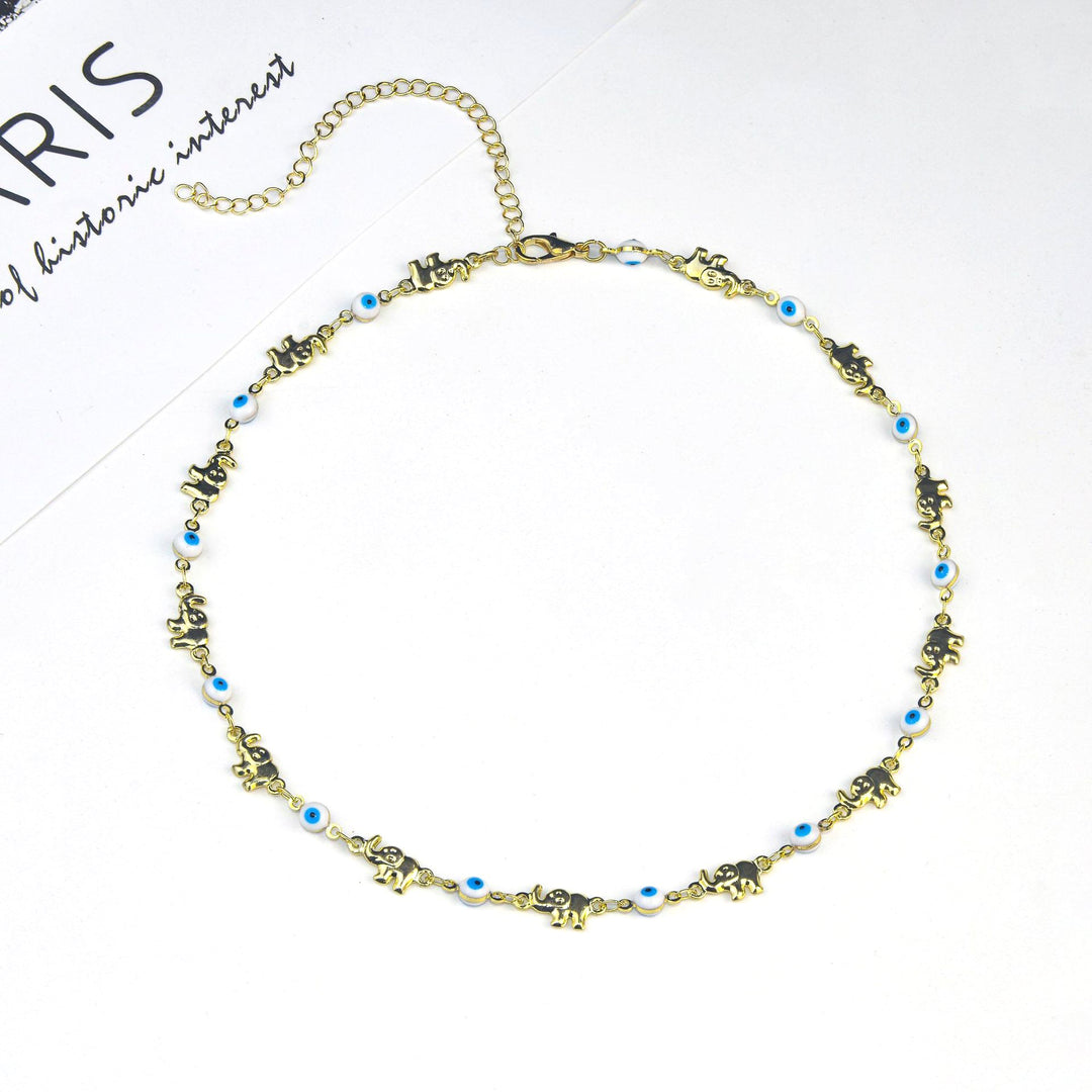 Bunte Elefant Charm Brillen Kette Karnz