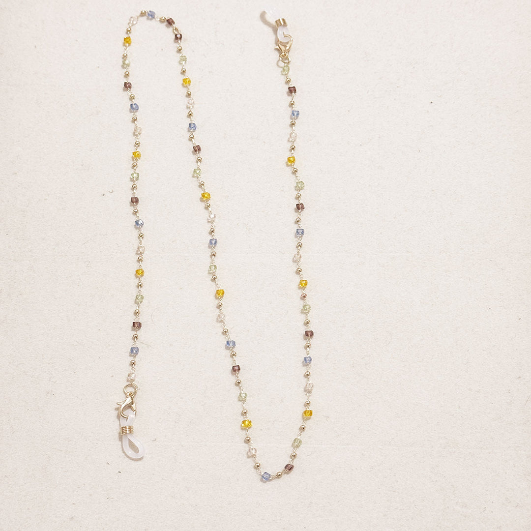 Bunte Edelstein Brillen Kette Karnz