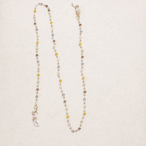 Bunte Edelstein Brillen Kette Karnz