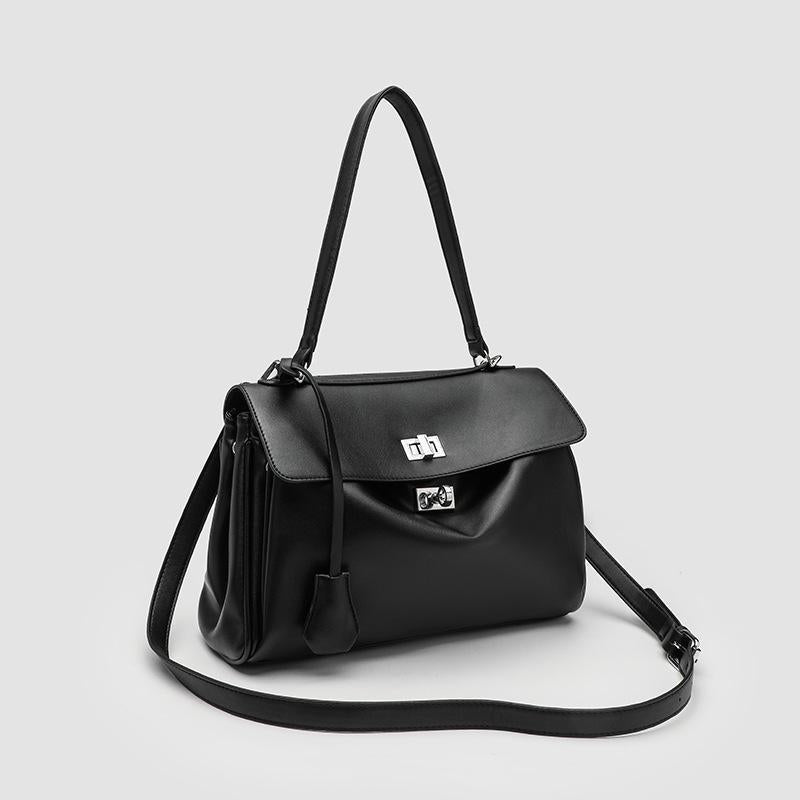 Strukturierte Lederhandtasche Karnz