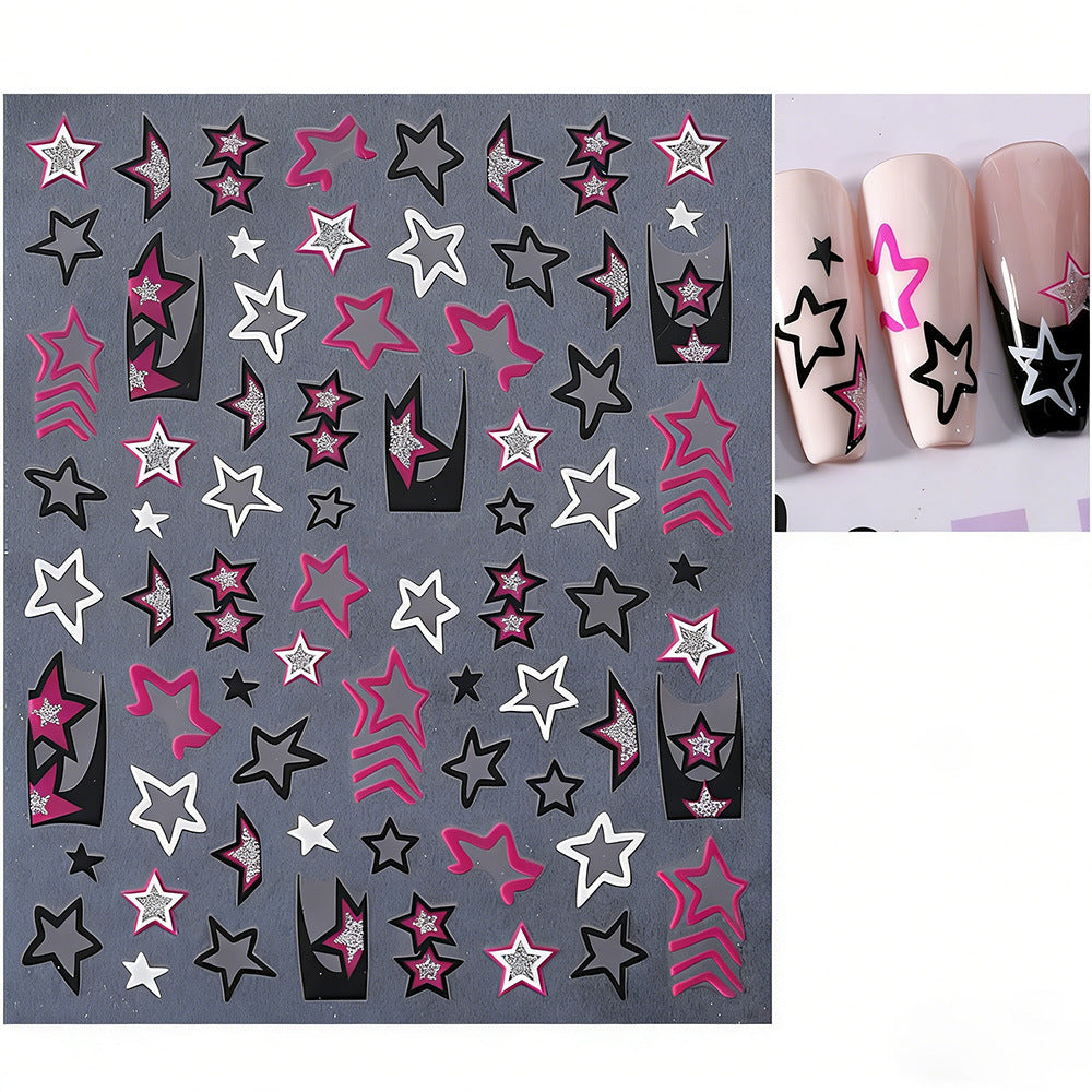 Dekorative Stern Nagelkunst Nagelaufkleber