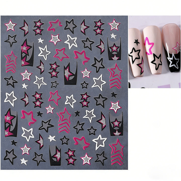Dekorative Stern Nagelkunst Nagelaufkleber