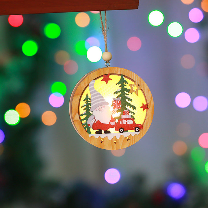 Dekorativer Holzstern mit Weihnachtsmotiv Karnz
