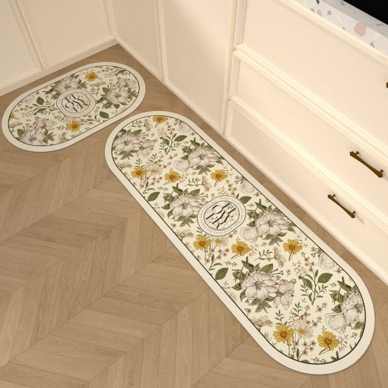 Florales Muster Dekorativer Küchenmatte