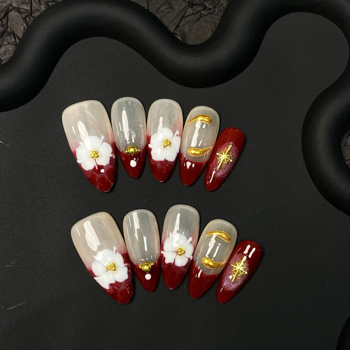 Dekorative Acryl Press-On Nagelkunst