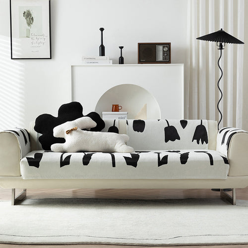 Dreisitziges Sofa mit abnehmbarem Jacquardbezug und filigratem Metallgestell