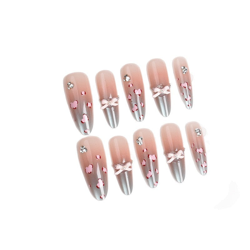 Geschmücktes Press-On Nagelset Karnz