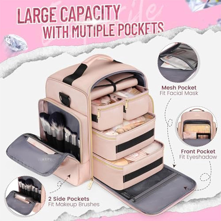 Kosmetik-Organizer Rucksack mit Mehreren Fächern Karnz