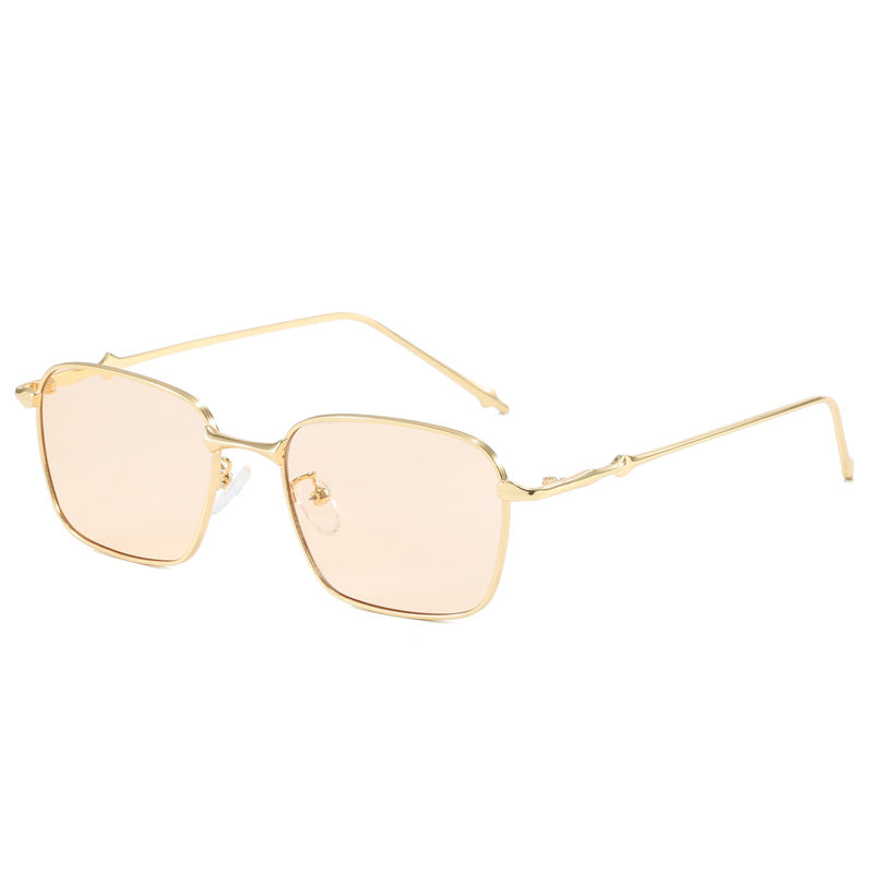 Damen elegante quadratische Sonnenbrille mit hochwertigem Metallrahmen Karnz