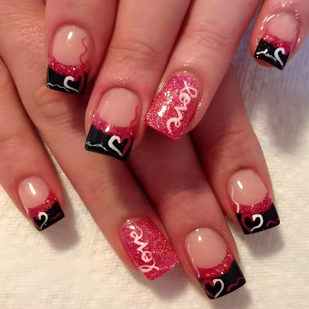 Glamourös Glitter Nagelkunst Design Karnz