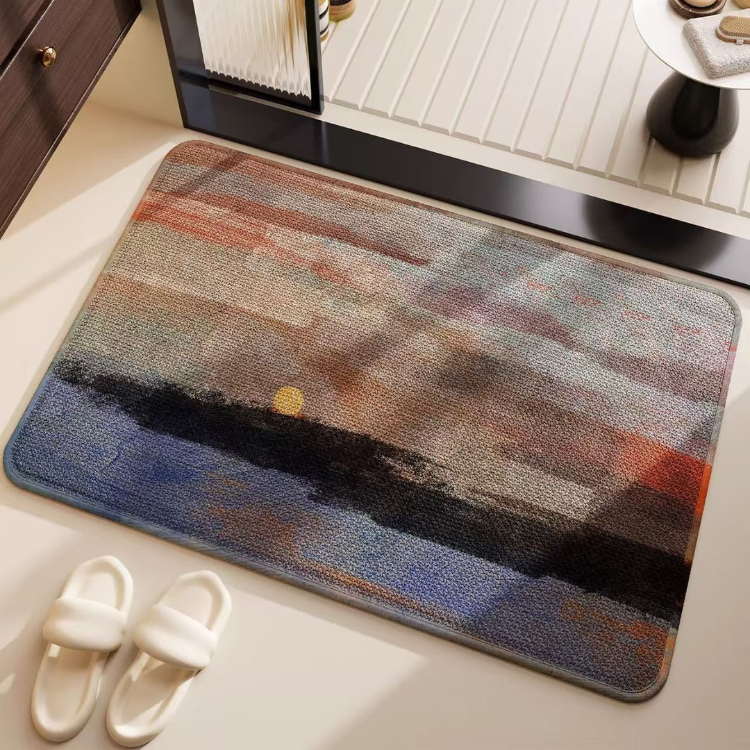 Künstlerische, vom Ozean inspirierte Badematte für das Badezimmer